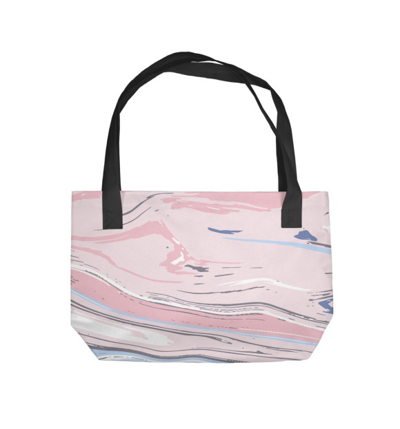 Пляжная сумка с изображением Разводы цвета цвета 