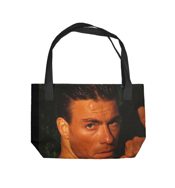 Пляжная сумка с изображением Жан-Клод Ван Дамм цвета 