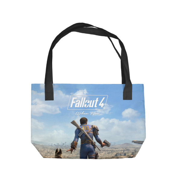 Пляжная сумка с изображением Fallout 4 цвета 