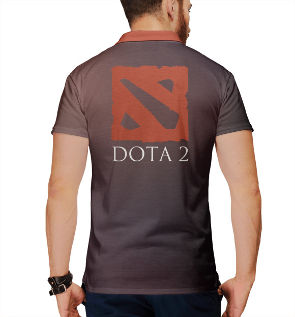 Мужское поло с изображением BloodSeeker цвета Белый