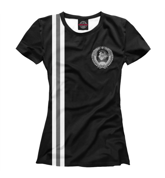 Женская футболка с изображением USSR Black&White цвета Белый