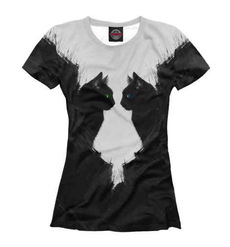 

Футболки Print Bar, Белый, Rorschach Cats