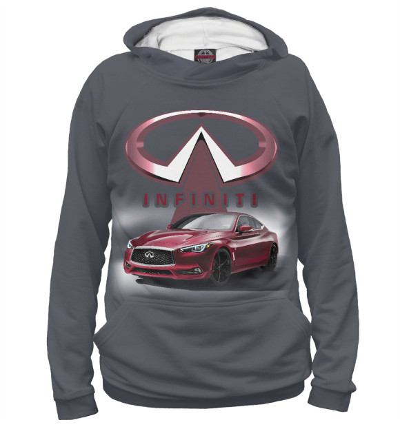 Женское худи с изображением Infiniti цвета Белый