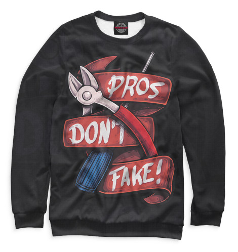 

Свитшоты Print Bar, Белый, Pros Don’t Fake