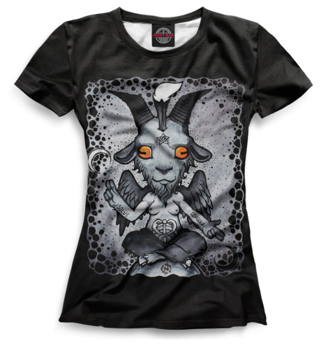 

Футболки Print Bar, Белый, Бафомет