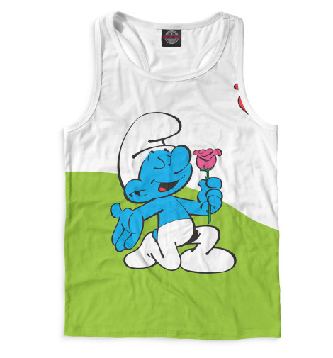 

Майки борцовки Print Bar, Белый, Влюблённые смурфики