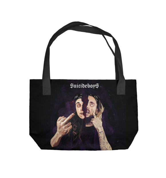 Пляжная сумка с изображением Suicideboys цвета 