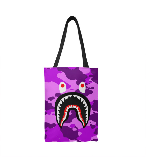 Сумка-шоппер с изображением Bape shark цвета 
