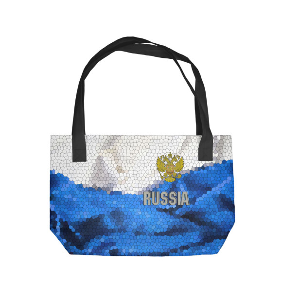Пляжная сумка с изображением Россия цвета 