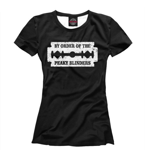 Женская футболка с изображением Острые козырьки цвета Белый