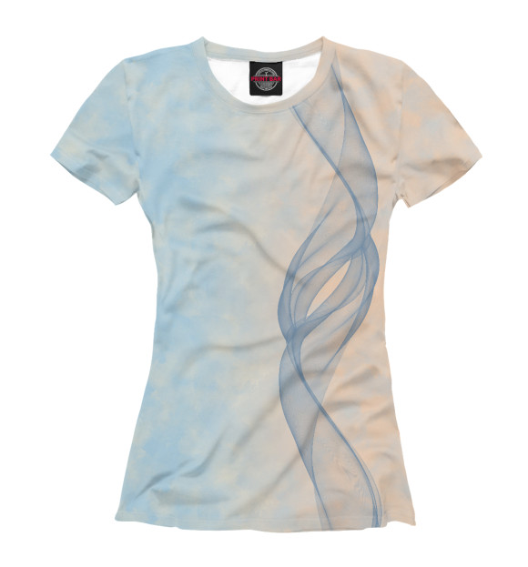 Женская футболка с изображением Waves цвета Белый