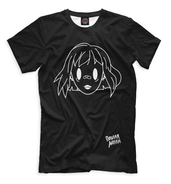 Мужская футболка с изображением Пошлая Молли цвета Черный