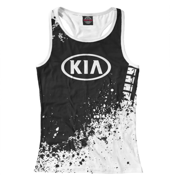 Женская майка-борцовка с изображением KIA цвета Белый
