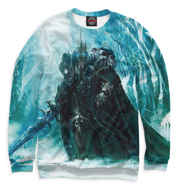 Мужской свитшот с изображением WoW цвета Белый