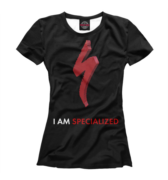 Футболка для девочек с изображением I AM SPECIALIZED цвета Белый