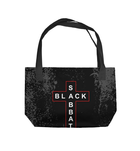 Пляжная сумка с изображением Black Sabbath цвета 