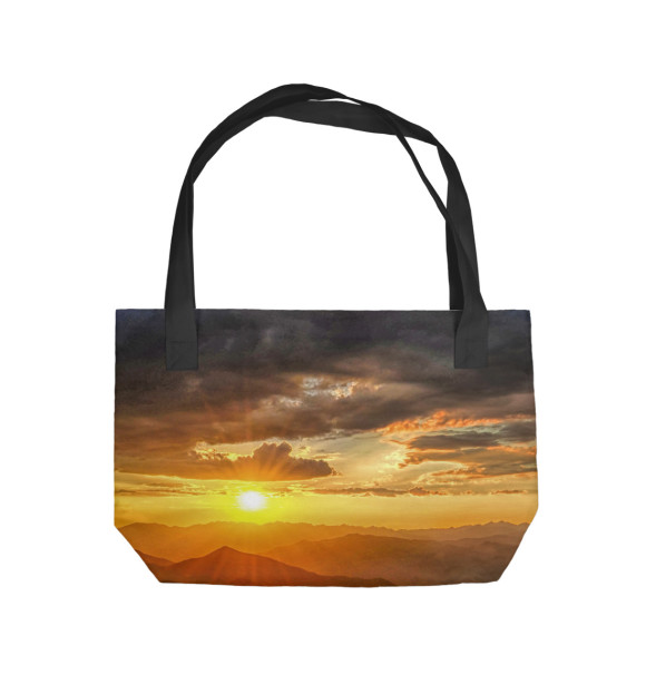 Пляжная сумка с изображением Восход цвета 