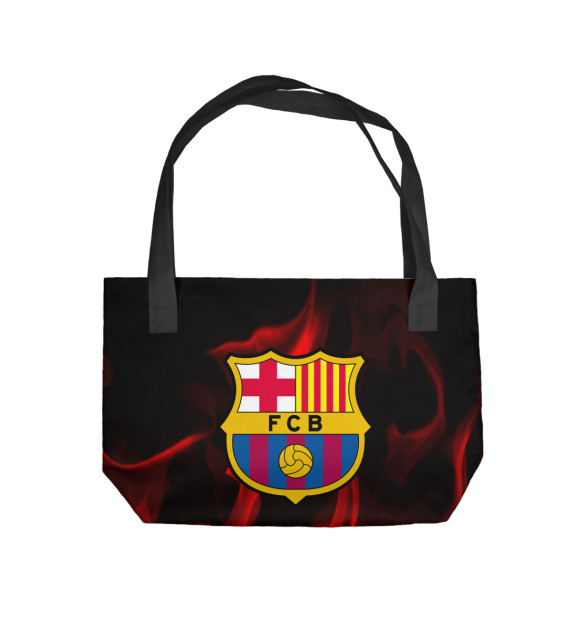 Пляжная сумка с изображением Barcelona цвета 
