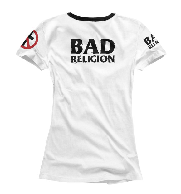 Футболка для девочек с изображением Bad Religion (WHITE) цвета Белый