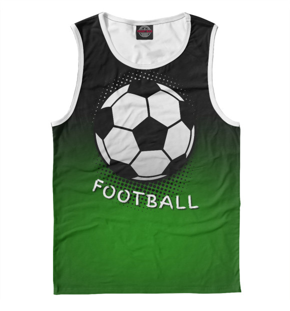 Мужская майка с изображением Football цвета Белый