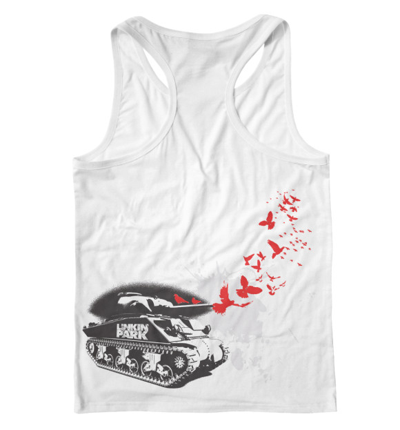 Мужская майка-борцовка с притом Linkin Park цвета Белый Мужская майка-борцовка с изображением Linkin Park цвета Белый