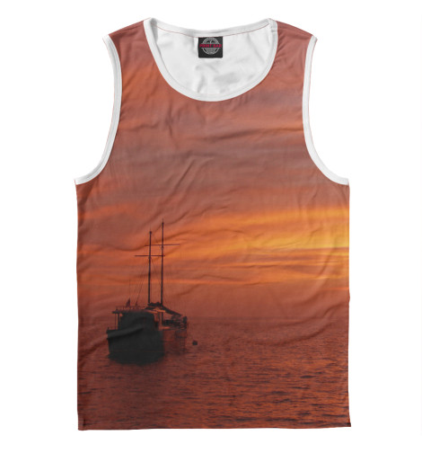 

Майки Print Bar, Белый, Штиль на закате