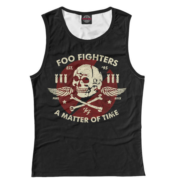 Женская майка с изображением Foo Fighters цвета Белый