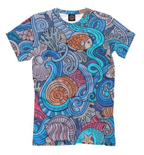 

Футболки Print Bar, Серый, Море