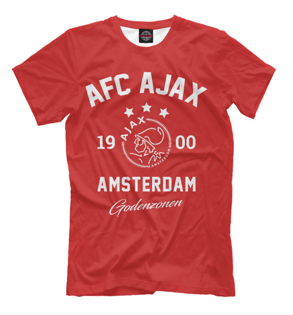 Мужская футболка с изображением Аякс Амстердам цвета Белый