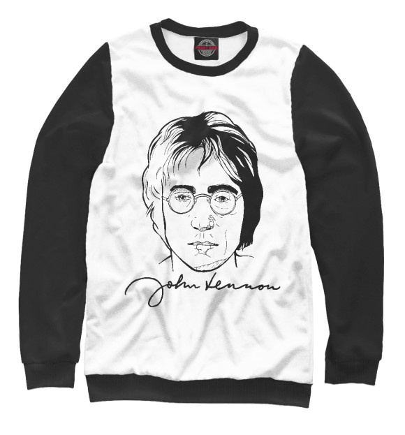 Женский свитшот с изображением John Lennon цвета Белый