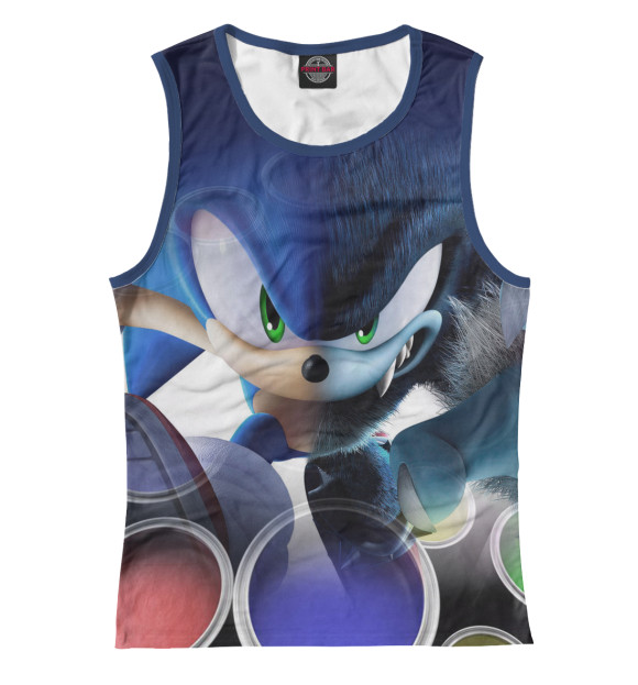 Женская майка с изображением Sonik цвета Белый