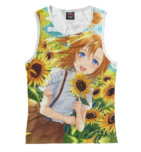 

Майки Print Bar, Белый, Love Live! Подсолнухи