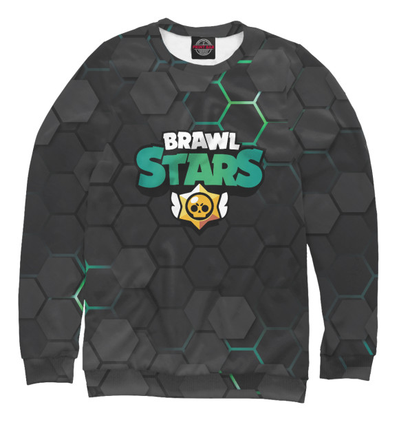 Свитшот для девочек с изображением Brawl Stars цвета Белый