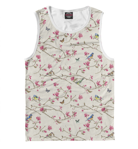 

Майки Print Bar, Белый, Spring Birds