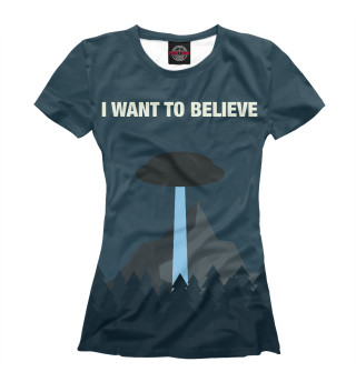 Футболка для девочек i want to believe