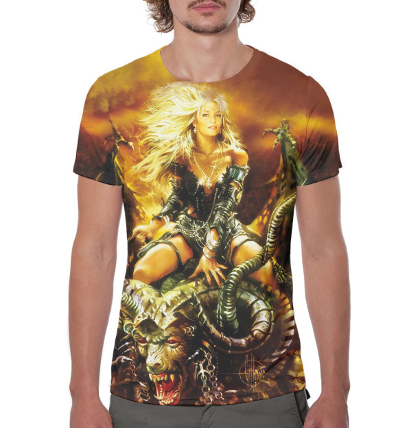 Мужская футболка с изображением Doro цвета Белый