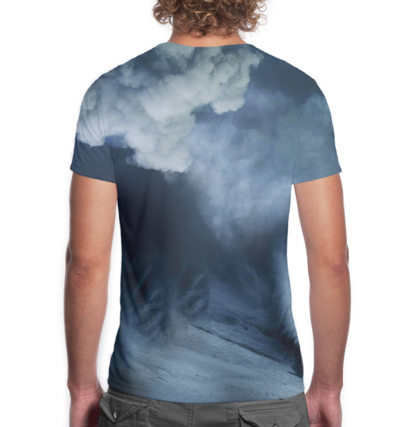 Мужская футболка с изображением Квадроцикл цвета Белый