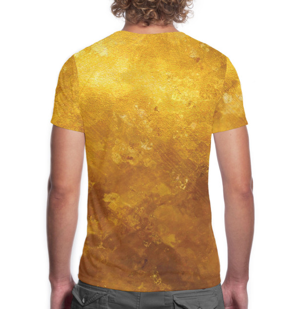 Мужская футболка с изображением Вячеслав — самый золотой цвета Белый