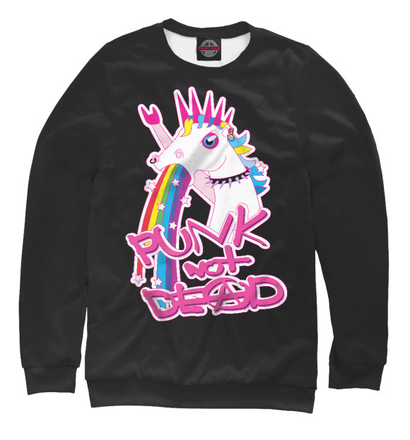 Свитшот для девочек с изображением Punk-n-pony цвета Белый