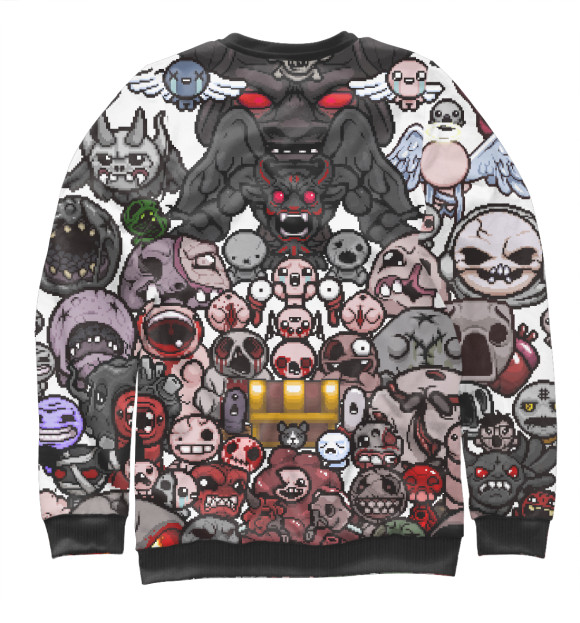 Свитшот для девочек с изображением THE BINDING OF ISAAC цвета Белый