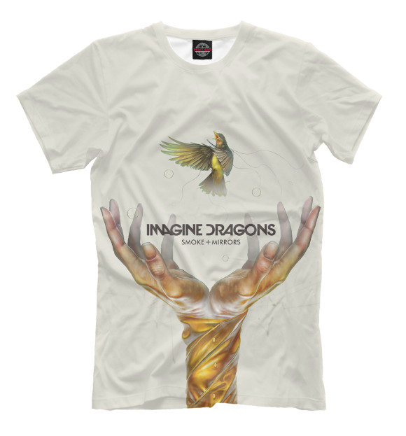 Футболка для мальчиков с притом Imagine Dragons цвета Бежевый Футболка для мальчиков с изображением Imagine Dragons цвета Бежевый