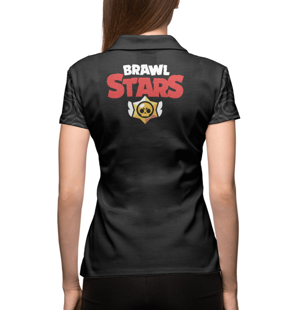 Женское поло с изображением Leon Brawl Stars цвета Белый