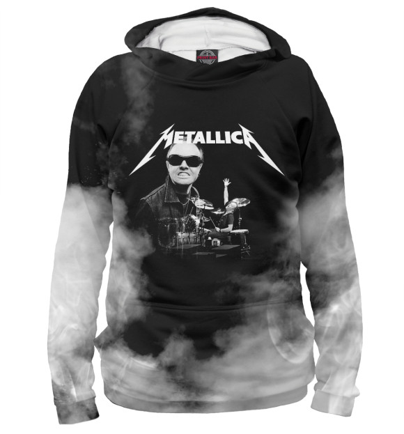 Женское худи с изображением Metallica цвета Белый