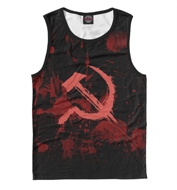 Майка для мальчика с изображением Серп и молот цвета Белый