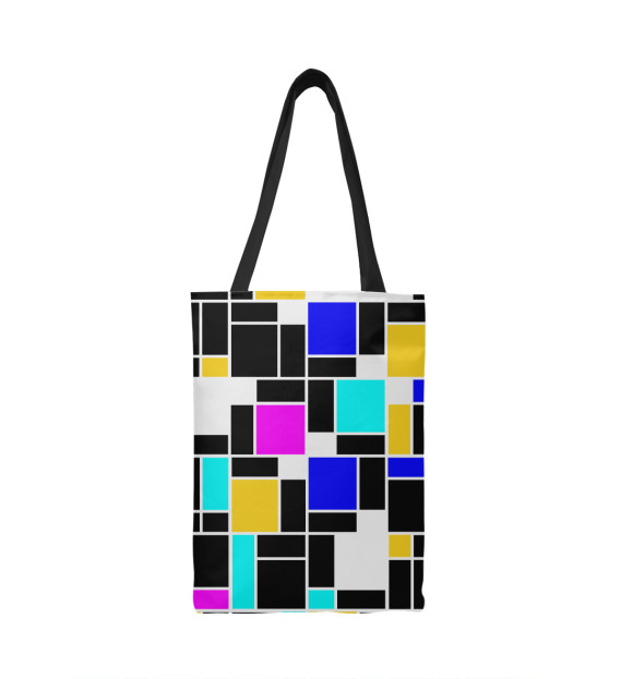 Сумка-шоппер с изображением Мондриан цвета 