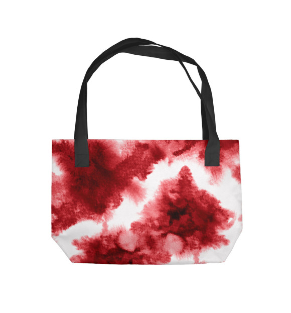 Пляжная сумка с изображением Красные пятна цвета 