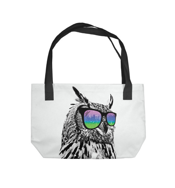 Пляжная сумка с притом Сова цвета  Пляжная сумка с изображением Сова цвета