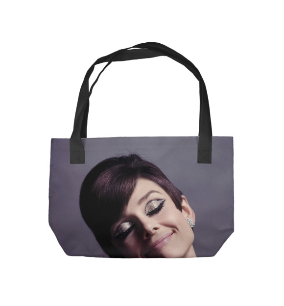 Пляжная сумка с изображением Одри Хепбёрн цвета 