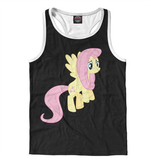 Мужская майка-борцовка с изображением Пони цвета Белый