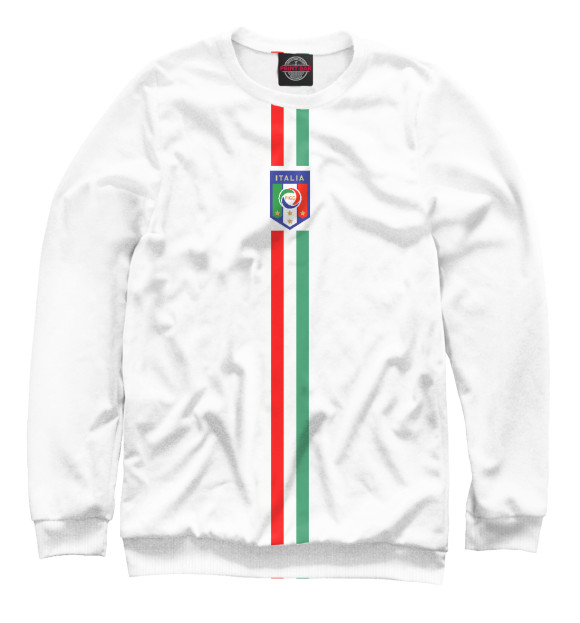 Свитшот для девочек с изображением Сборная Италии цвета Белый
